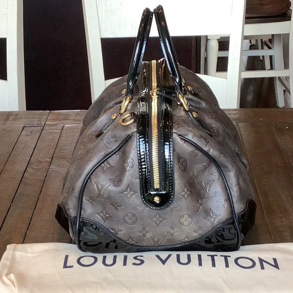 Louis Vuitton Dark Brown and Black Satchel - Picture 5 of 12